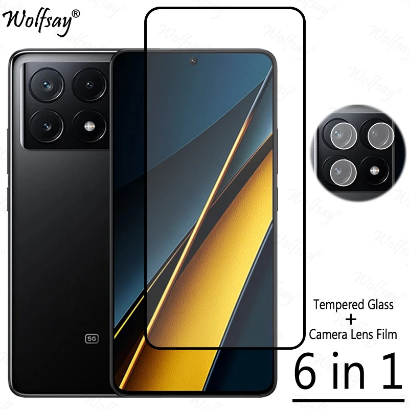 Vetro Temperato A Copertura Totale Per Xiaomi Poco X6 Pro 5G Proteggi Schermo Per Vetro Per Fotocamera Oco X6 Pro 5G Per Vetro Poco X6 Pro 5G