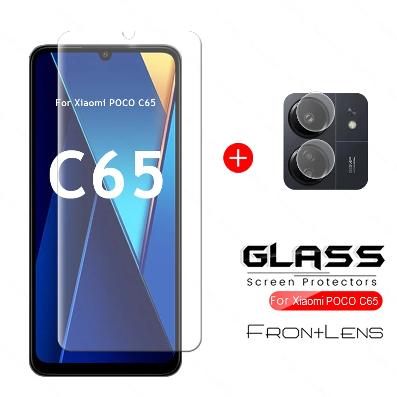Per Xiaomi Poco C65 Glass Per Poco C65 Proteggi Schermo In Vetro Temperato Obiettivo Della Fotocamera Flim Poco C65 Glass