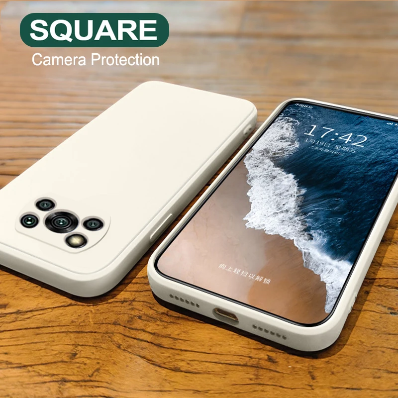 Custodia Quadrata Poco X3 Pocox3 Poco X 3 Pro Per Xiaomi Poco X3 Pro Nfc Gt F3 X3Pro X 3 5G X3Nfc Poko F X 3 Cover Posteriore In Silicone