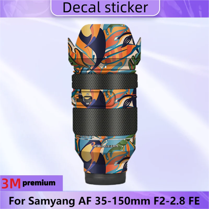 Per Samyang Af 35-150Mm F2-2.8 Fe Decalcomania Pelle Pellicola Avvolgente In Vinile Obiettivo Della Fotocamera Adesivo Per Il Corpo Coat 35-150 2-2.8 