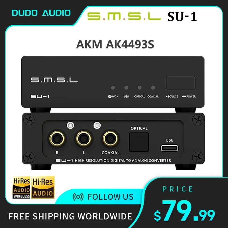 Smsl Su-1 Hi-Res Mqa Audio Dac Decoder Ak4493S Xu316 768Khz/32Bit Dsd512 Su1 Hi-Res Dac Smsl Su-9 Pro D300 Sk10
