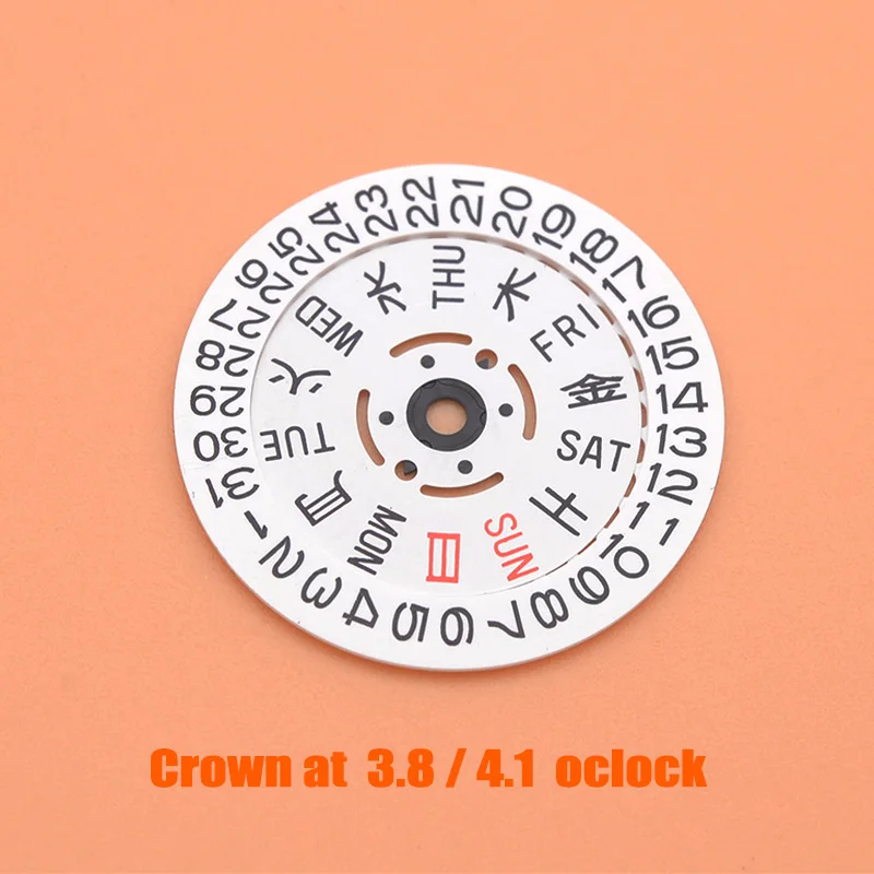 Nh35 Nh36 Movimento Kanji Dial Wheel Day Date Week Wheel Crown At 3.8H/4.1H New Balance Watch Movt Repair Calendar Movimento Dial