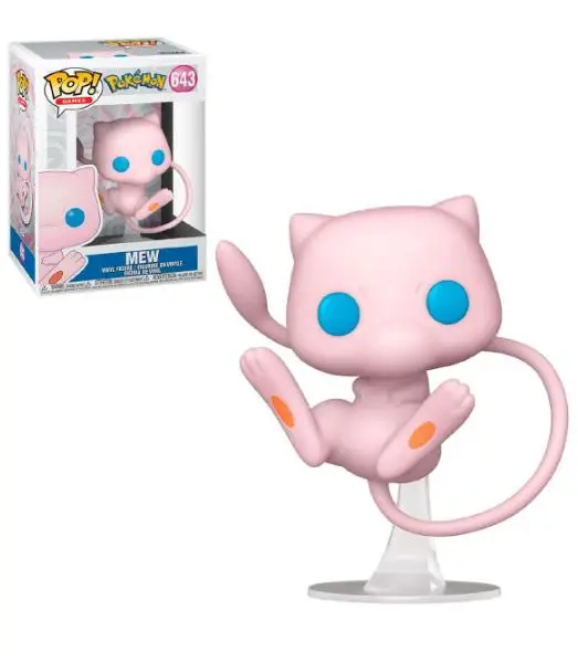 Funko Pop Pokemon Pink Mew 643 # Vinyl Action Figures Collection Model Toys For Children Birthday Gift
