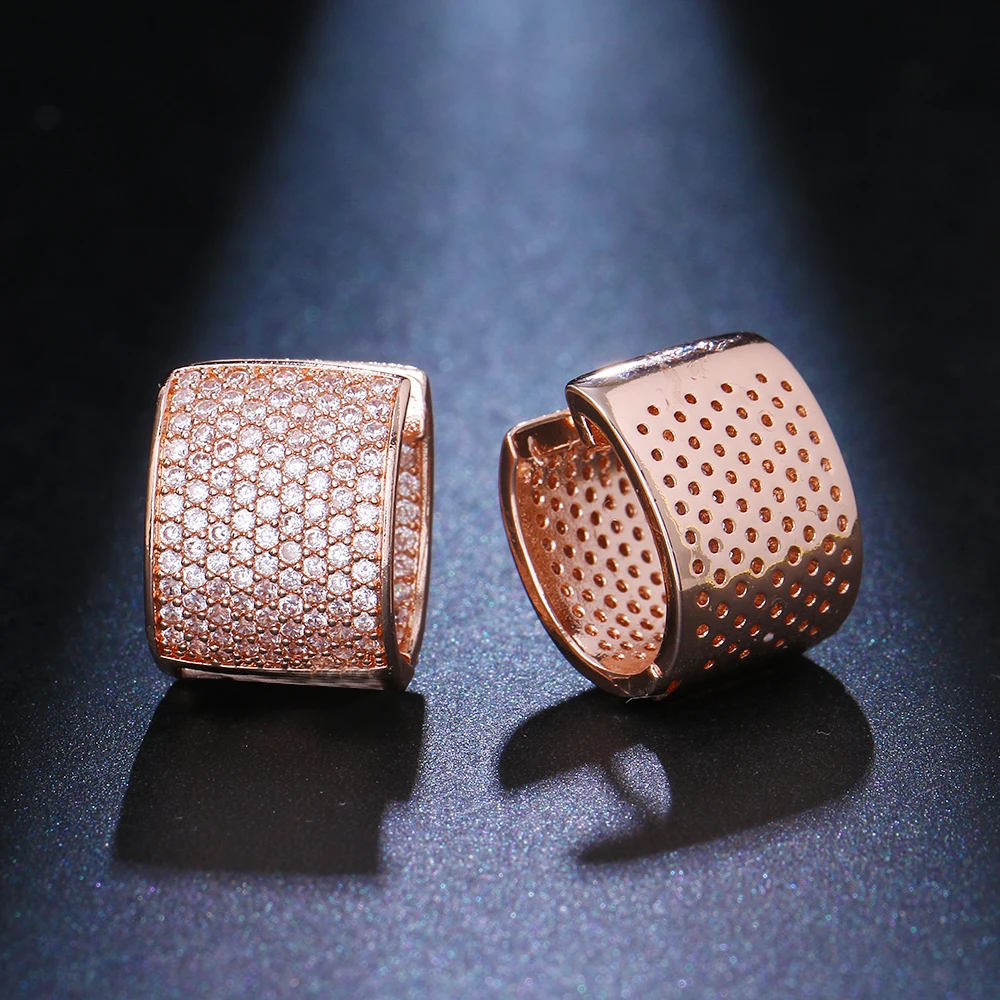 Sugo 2022 New Arrival Fashion Personality Double Sided Micro Inlaid Zircon Ear Buckle For Trend Women Private Party Jewelry Gift