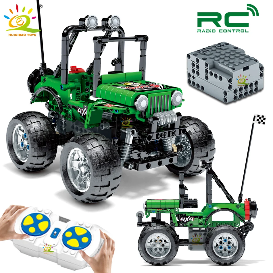 4X4 Evolution Rc Off-Road Car Building Blocks Tech Stunt Drift Prateria Ares Vehicle Bricks City Construction Toys For Children