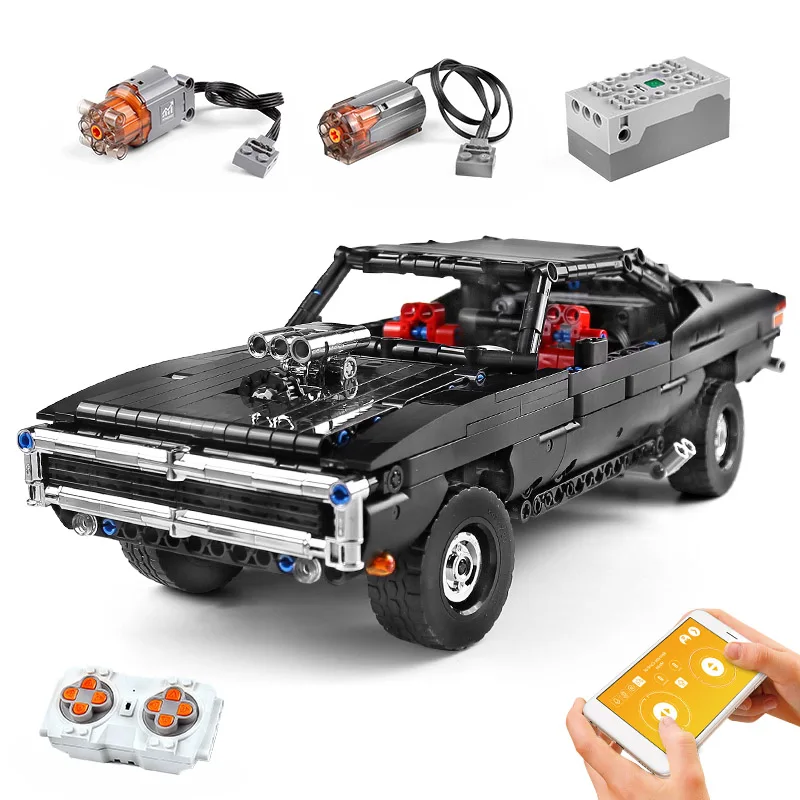 Mold King 13081 Auto Motorizzata App High-Tech Con Moc-17750 Ultimate Muscle Car Model Building Blocks Giocattoli Per Bambini Regali Di Natale