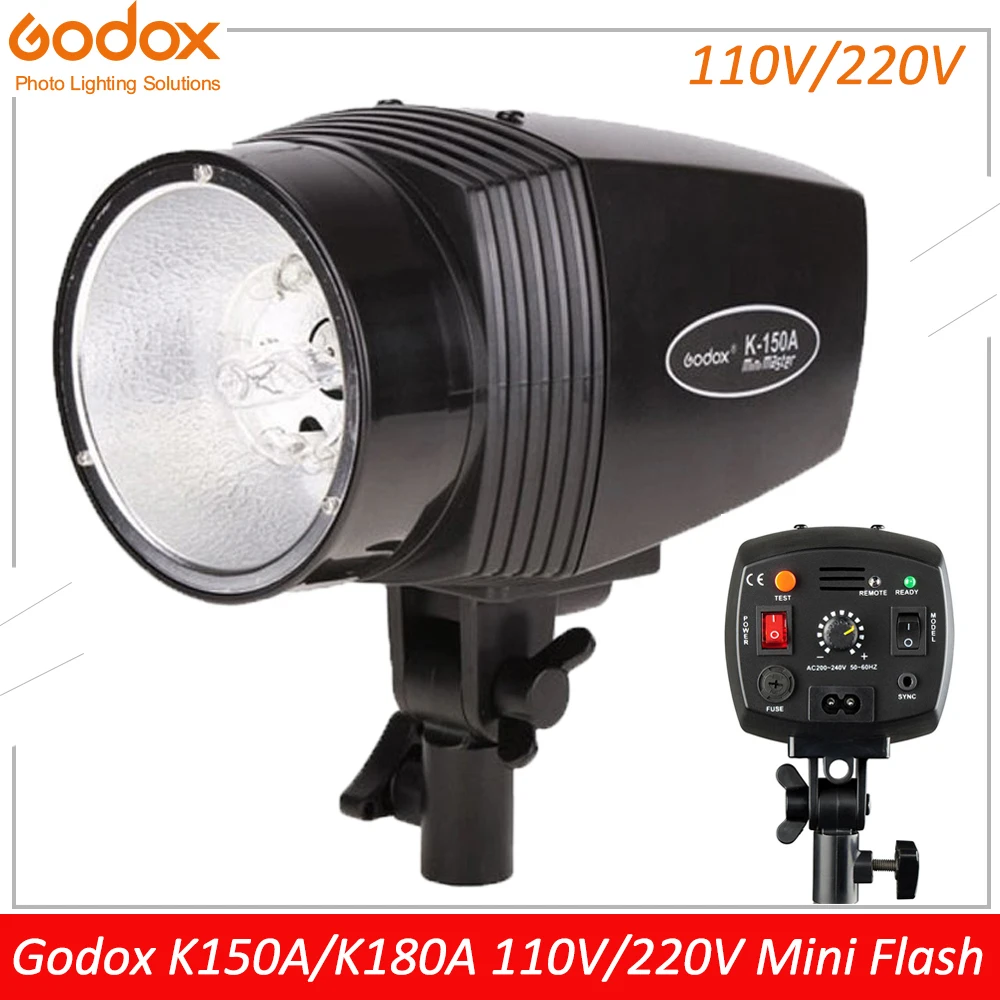 Godox K180A 180Ws Mini Studio Portatile Flash Lighting Photo Gallery Mini Flash 110V/220V Flash Stroboscopico