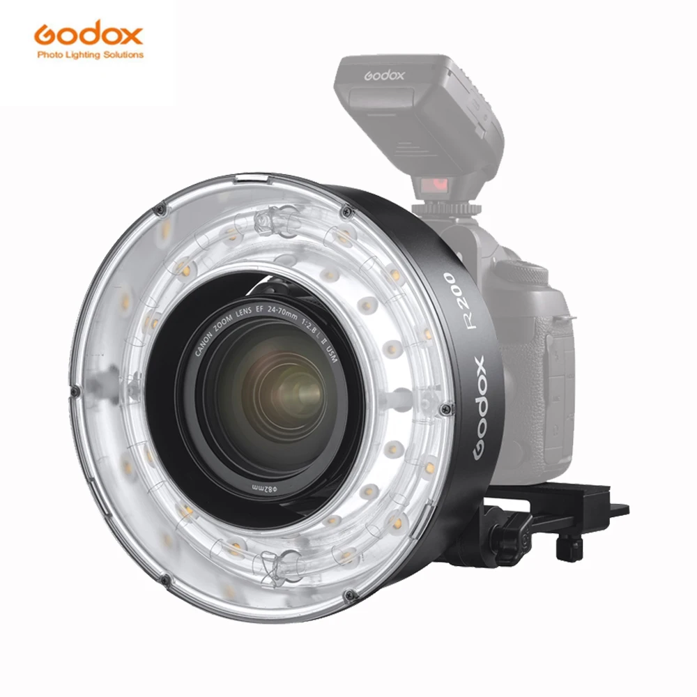 Godox R200 200W Led Ring Light Speedlite Flash Light Head Per Sony Canon Nikon Fuji Olympus Camera Godox Ad200 Ad200Pro Flash