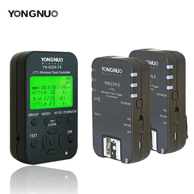 2 Pezzi Yongnuo Yn622N Ii + Yn622N-Tx Ricetrasmettitore Flash Wireless I-Ttl Per Fotocamera Nikon Per Yongnuo Yn565 Yn568 Yn685 Flash