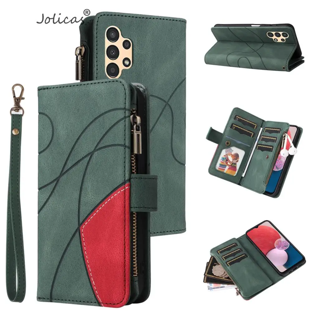 Custodia A Portafoglio Per Telefono Nera Per Etui Samsung A13 4G Metallico Samsung Galaxy Ajax A13 4G Carcasa Custodie Con Strass Funda Sasung