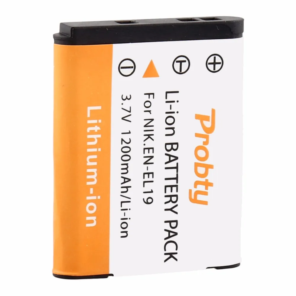 Probty Enel19 En-El19 Batteria Per Nikon Coolpix S32 S33 S100 S2500 S2750 S3100 S3200 S3300 S3400 S3500 S4100 S4150 S4200