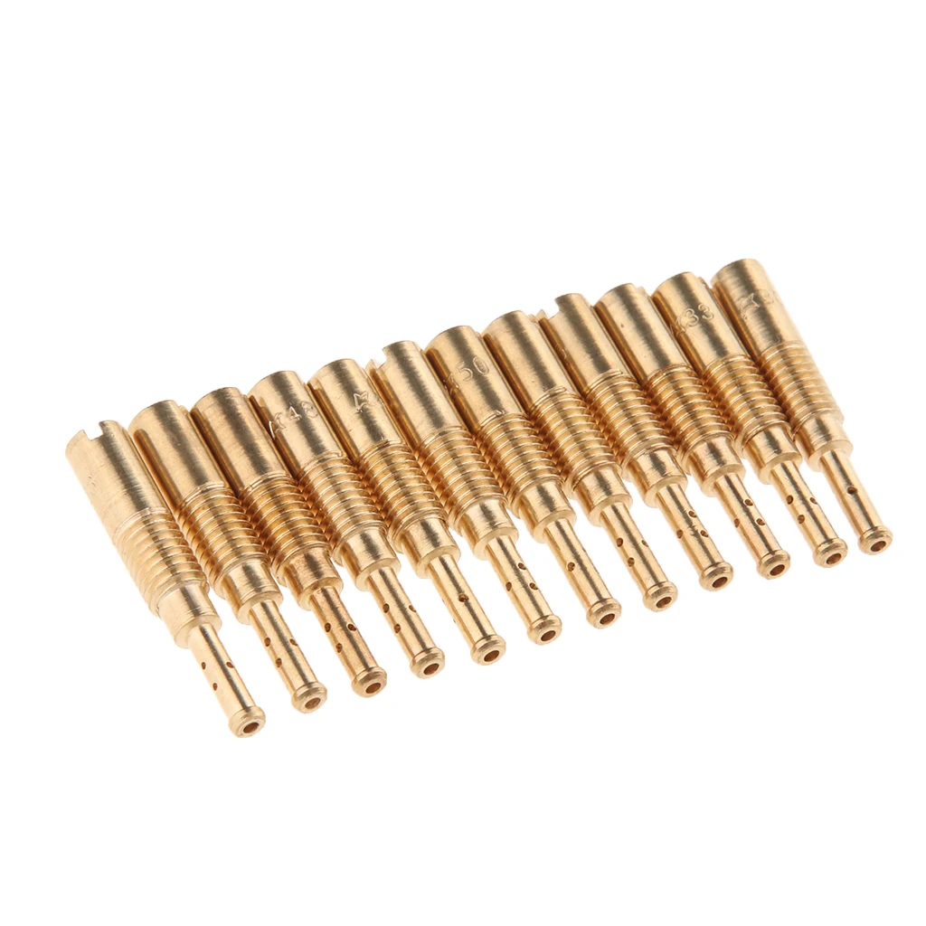 12 Pezzi Solido Carburatore Lento/Pilot Getti Per Keihin Pz19 Pb16/18/20 30, 31, 33, 35, 36, 38, 40, 42, 45, 48, 50, 52