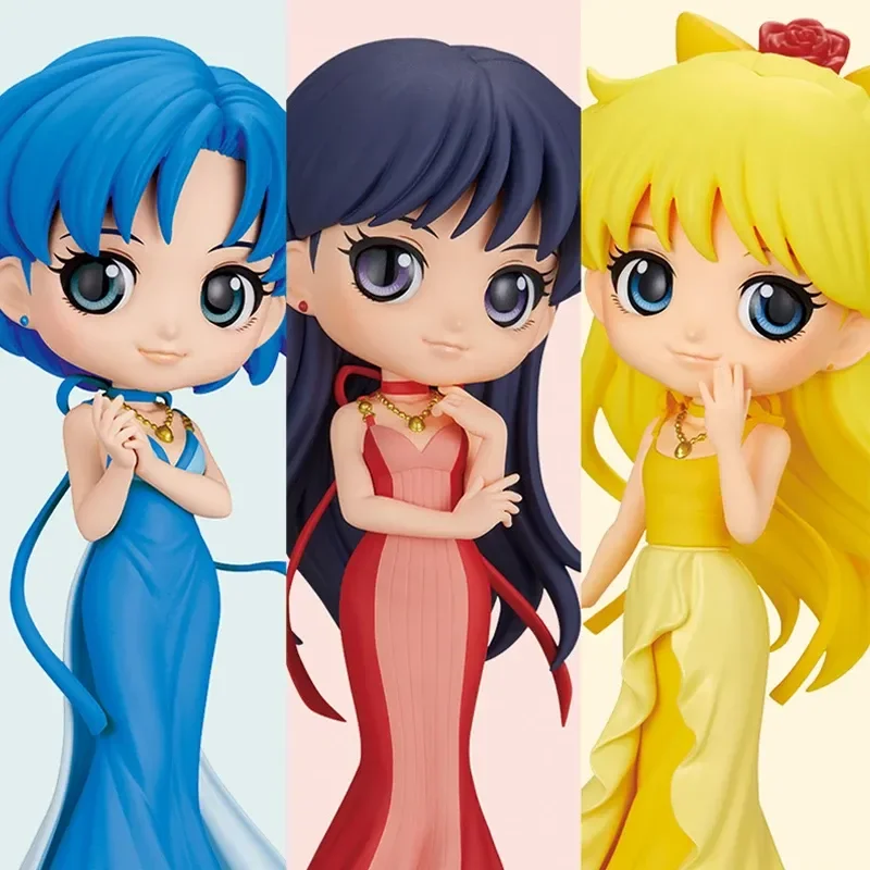 Originale Bandai Qposket Sailor Moon Action Figure Eternal The Movie Princess Neptune Uranus Figurine Anime Model Statue Gift