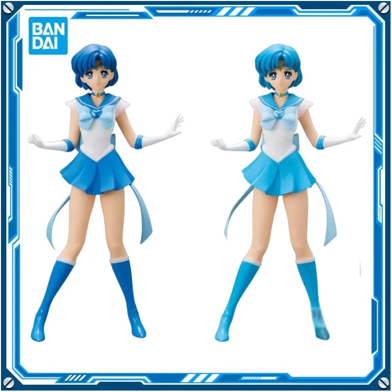 Bandai Anime Sailor Moon Figura Eterna Glitter & Glamour Super Sailor Mercury Action Figure Model Toys Giocattolo Regalo Da Collezione