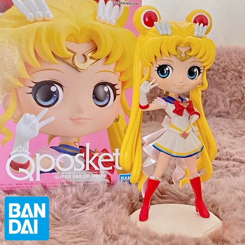 Originale Bandai Qposket Sailor Moon Action Figure Eternal The Movie Princess Neptune Uranus Figurine Anime Model Toys Gifts