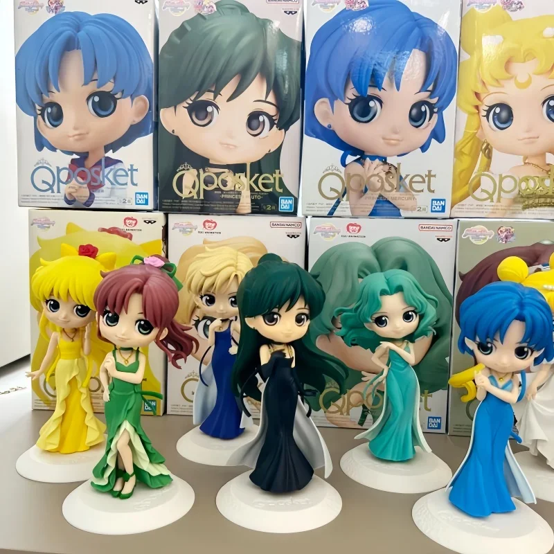 Originale Bandai Qposket Sailor Moon Action Figure Eternal The Movie Princess Neptune Uranus Figurine Anime Model Gift Toy