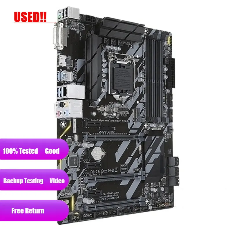 Gigabyte Ga-Z370 Hd3 Z370 Hd3 Scheda Madre Lga1151 Ddr4 Z370 Supporto I3 8100 I5 8500 I7 8700K