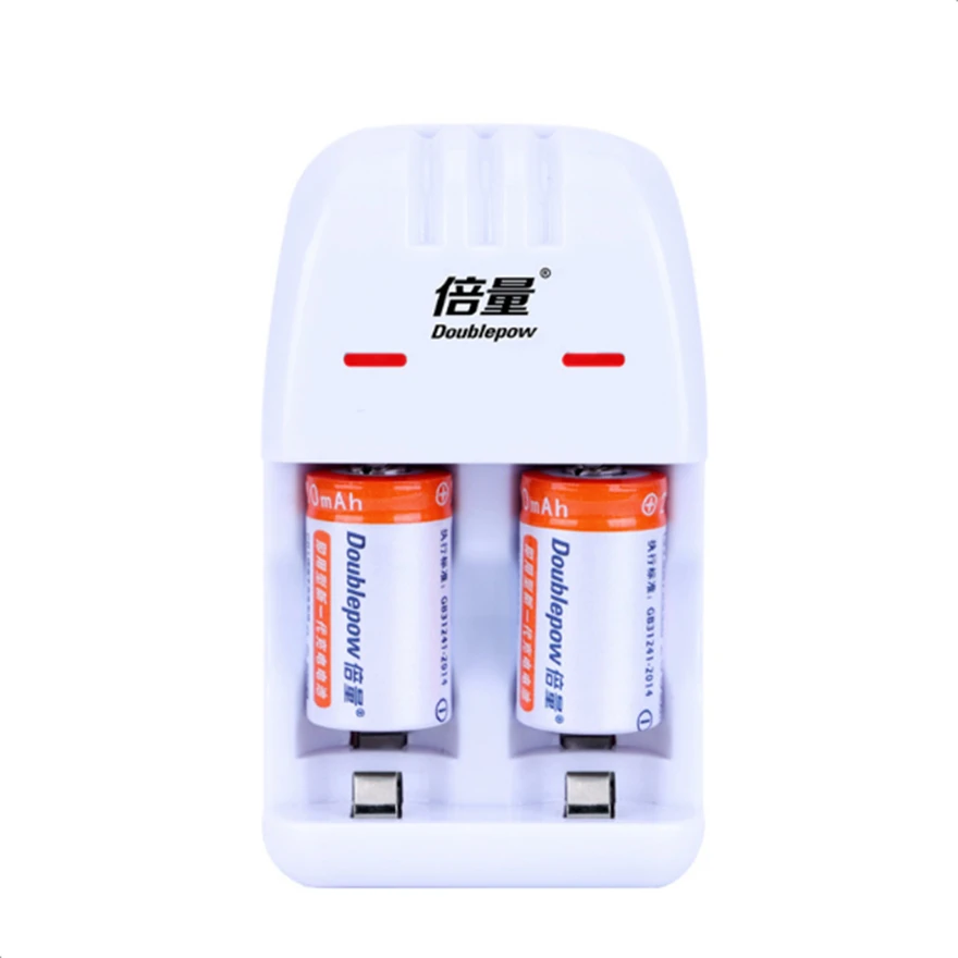 2 Pezzi Batteria Ricaricabile Per Fotocamera Con Batteria Al Litio Cr2 Di Grande Capacità 200Mah 3V + 1 Pz Caricabatteria Cr2/Cr123A