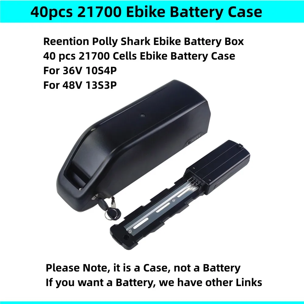 Nuovo 40 Pcs 21700 Celle Ebike Battery Box Soluzione 36V 48V Polly Shark Ebike Battery Box City Bike Battery Case Con Supporto 21700