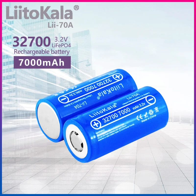 1-12Pcs Liitokala Lii-70A 32700 3.2V 7000Mah Lifepo4 Batteria Ricaricabile Scarica 5C Per Torcia Elettrica Di Backup