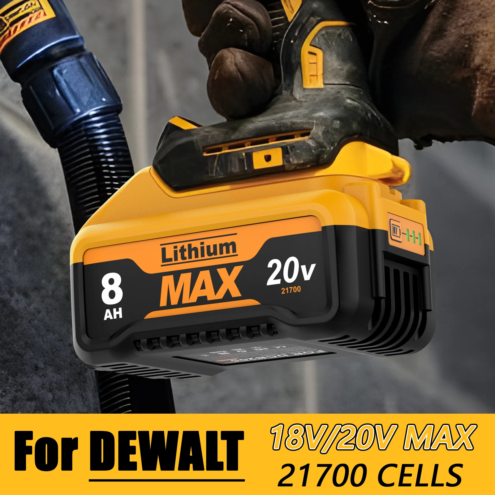 21700 Celle Per Batteria Dewalt 20V Max 6Ah Dcb205 Dcb205-2 Dcb206 Dcb207 Dcb203 Dcb201 Dcb204 Batteria Al Litio Per Elettroutensili A Batteria