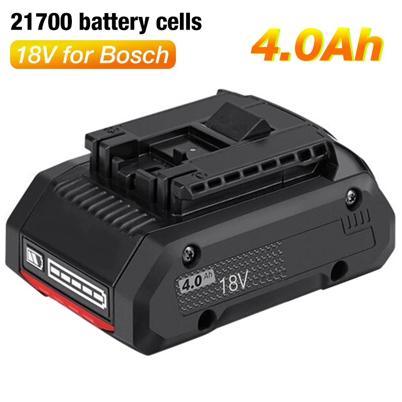 Batteria Ricaricabile Agli Ioni Di Litio Da 18V 4000Mah Per Strumenti Cordless Professionali Bosch Gba18V40 Gbh18V-Li Batteria Compatta 21700 Celle