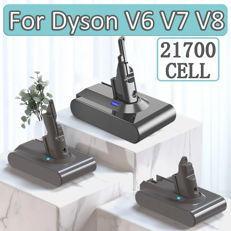 Batteria Yh5 Per Dyson V8 Absolute Sv10 6800Mah 21.6V Per Dyson V6 V7 V8 Sv11 Dc62 Dc58 Dc58 Batteria Per Aspirapolvere 21700 Celle