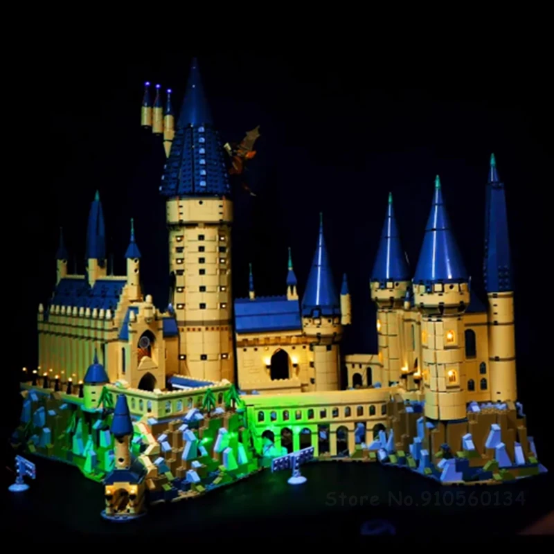 Kit Di Illuminazione A Led Per Hogwarts Compatibile Con I Mattoni Del Blocco Di Costruzione Del Castello Di Film 71043 (Solo Luce Senza Modello)