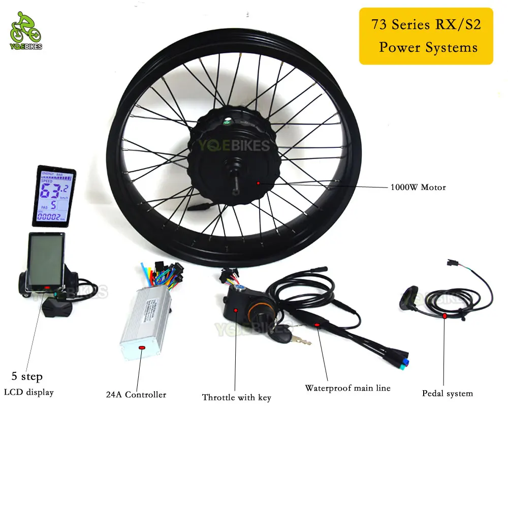 Yqebikes Ebike Kit Motore Posteriore 48 V1500W 2000W Fat Ebike Sistema Di Alimentazione Bici Elettrica 73 S2 Zx Kit Di Conversione Bicicleta Electrica
