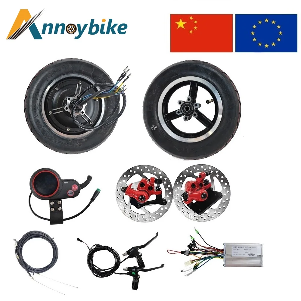 Kit Scooter Elettrico Da 10 Pollici 36V48V 350W500W 600W 800W 1000W Motore Mozzo 30-65Km Kit Motore Tx Brushless Per Bicicletas Electricas