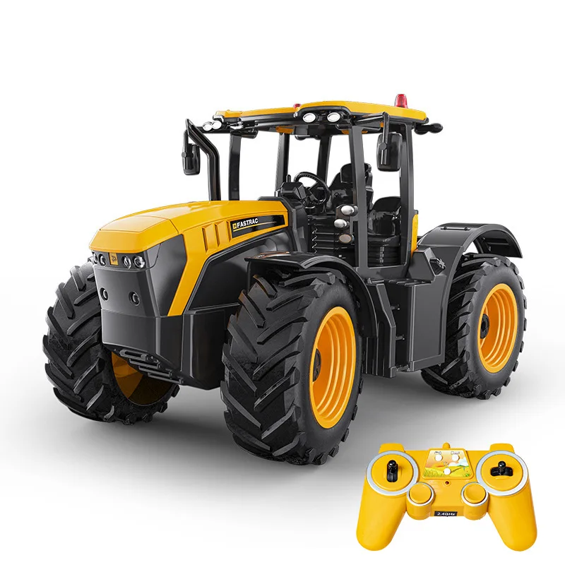Rc Car 1/16 Rc Truck Trattore Agricolo Modello 2.4G Rimorchio Telecomandato Dump/Rastrello/Acqua Simulato Grande Veicolo Da Costruzione Giocattolo Rag