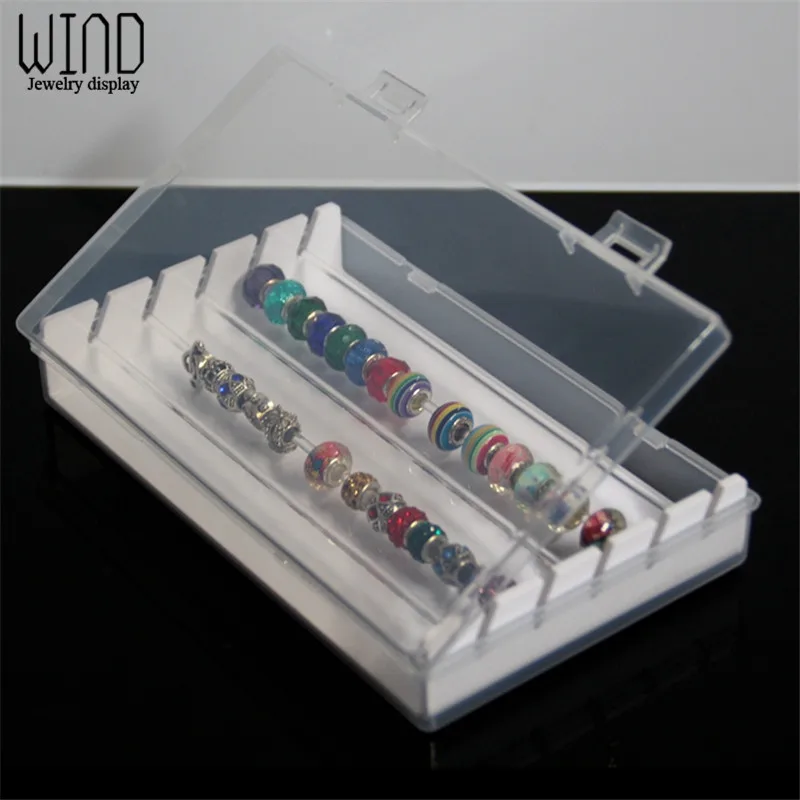 Acrilico Pandora Charms Bracciale Perline Espositore Per Gioielli Scatola Portaoggetti Chamilia Trollbeads Guarnizione Anello Titolare Organizer Custo