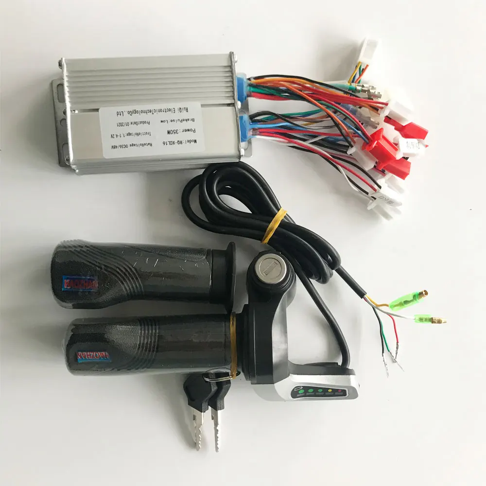 36V 48 V 350 W Scooter Elettrico Ebike Brushless Hub Motor Controller Bldc 36 48 Volt 350 Watt Controller E-Scooter Set Acceleratore
