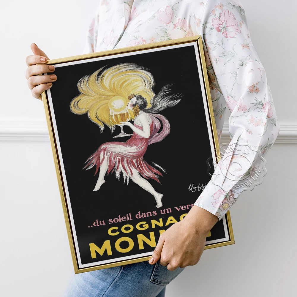Leonetto Capiello Design Retro Poster, Cognac Monnot Liquore Pubblicità Stampe D'Arte, Decorazione Dell'Immagine Della Parete Europea Vintage