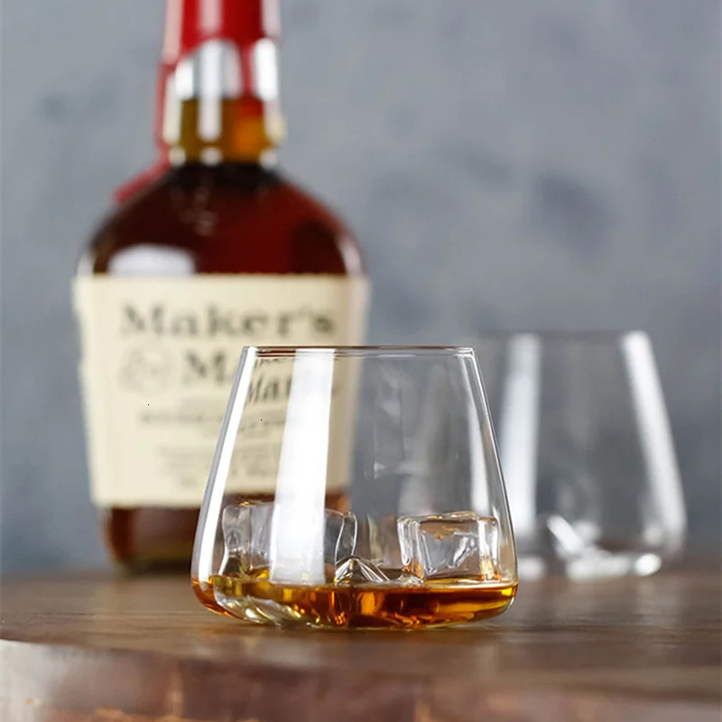 Scotch Whisky Crystal Glass Nicchia Eddy Design Rock Wine Cup Whisky Tumbler Cognac Brandy Snifter Bicchierini Boccale Di Birra