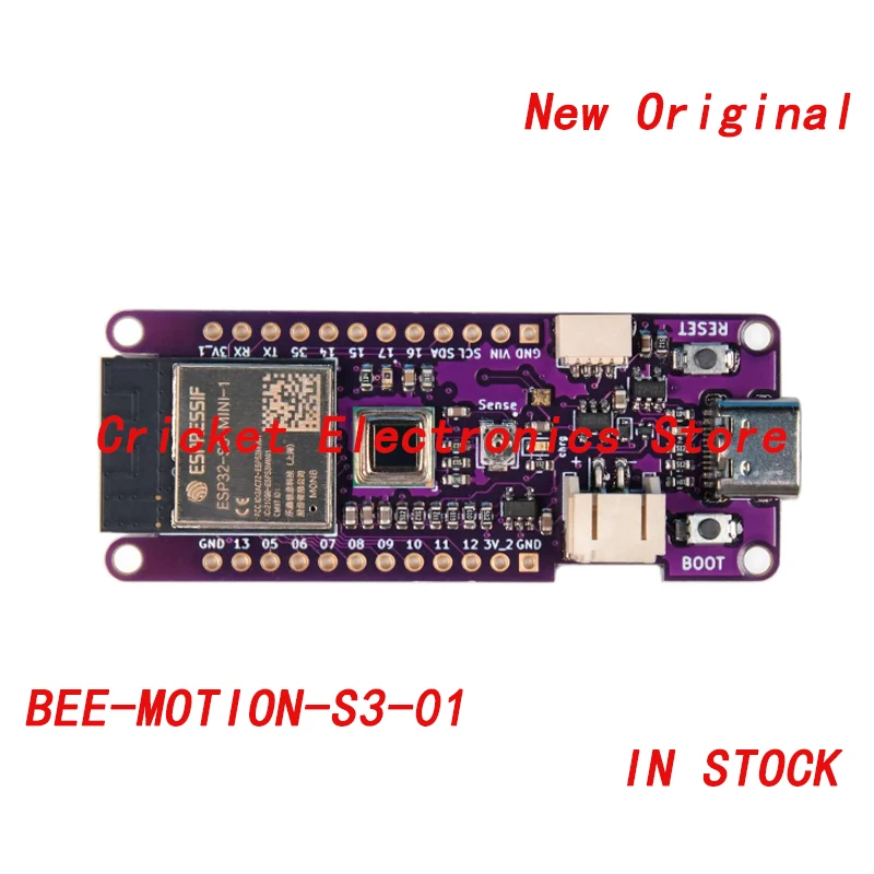 Bee-Motion-S3-01 Open Source Espressif Esp32-S3-Based Pir Motion-Sensing Dev Board. Include Il Cappuccio Dell'Obiettivo Per Il Sensore Pir E 2 Heade