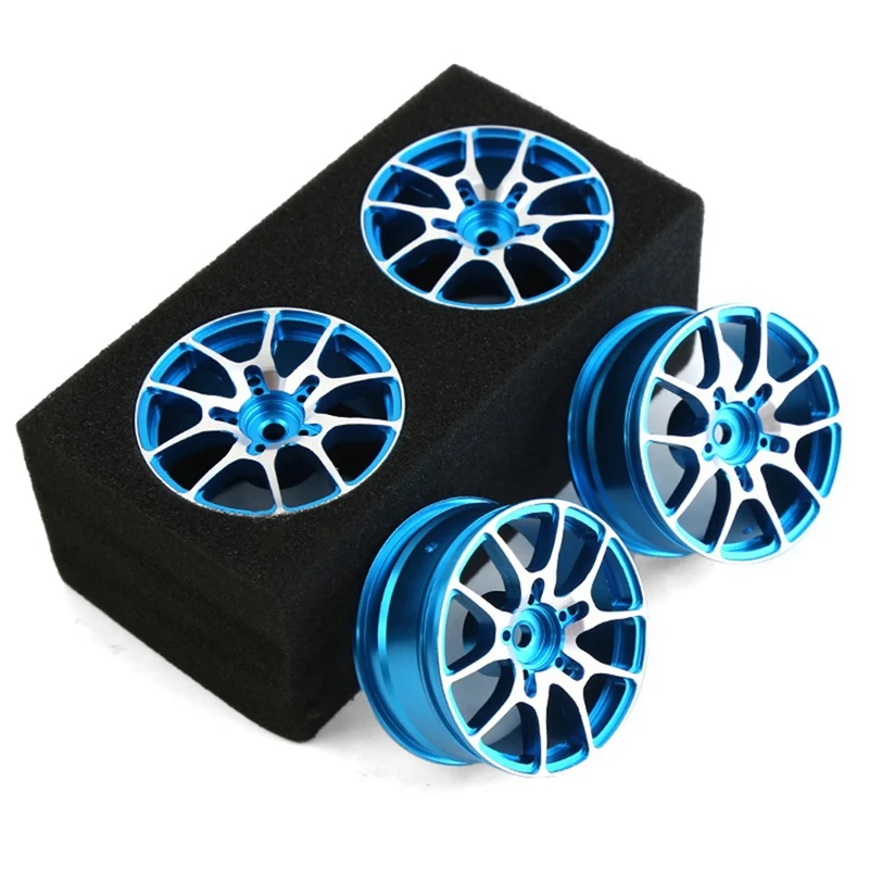 4 Pezzi Mozzo Ruota Rc Drift Wheels 1/10 Rc On-Road Drift Racing Car Per Tamiya Kyosho Hsp Hpi Sakura Traxxas Blue