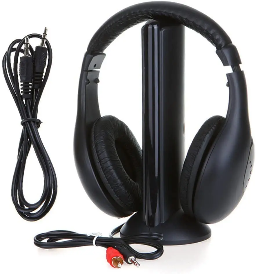 Cuffie Wireless Tv Cuffie 5 In 1 Gioco Per Computer Cuffie Wireless Rf Cuffie Wireless Cuffie Stereo Per Ipod Mp3 Fm Tv Pc