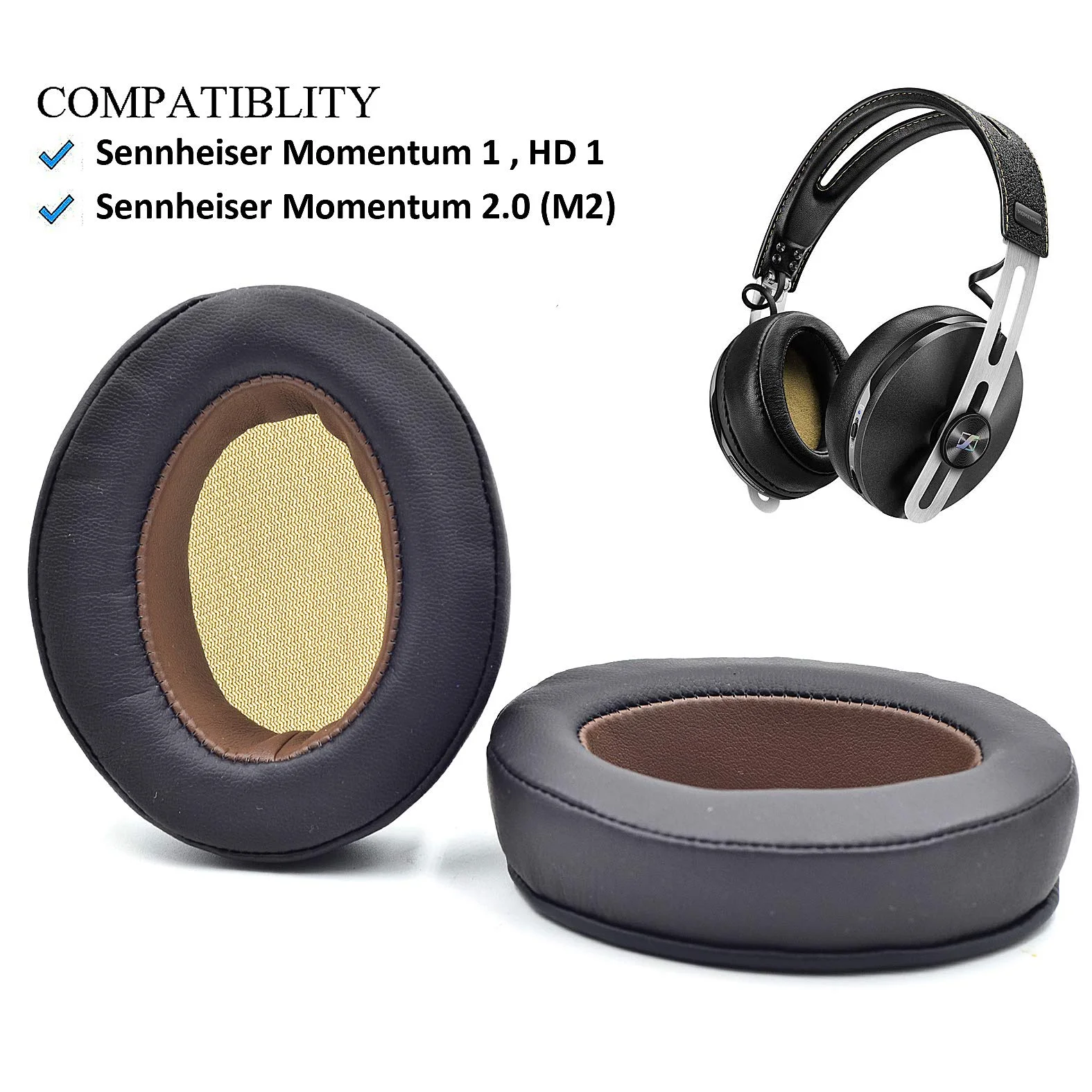 Cuffie Auricolari Di Ricambio Pad Cuscino Cuffie Per Sennheiser Momentum 1 1.0 2 2.0 M2 Hd1 Senza Fili Wired Over Intorno Ear Cuffie