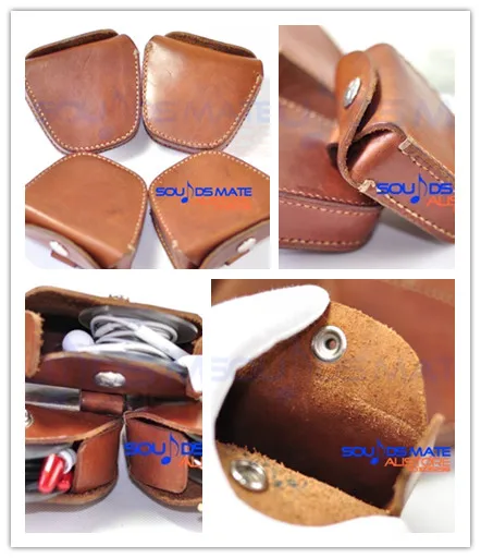 Custodia Da Uomo In Vera Pelle Per Sennheiser Ie4 Ie60 Ie80 Ie8 Ie800 Ie8I Cx380 Cx500 Cx890I Momentum In Ear Cuffie Auricolari