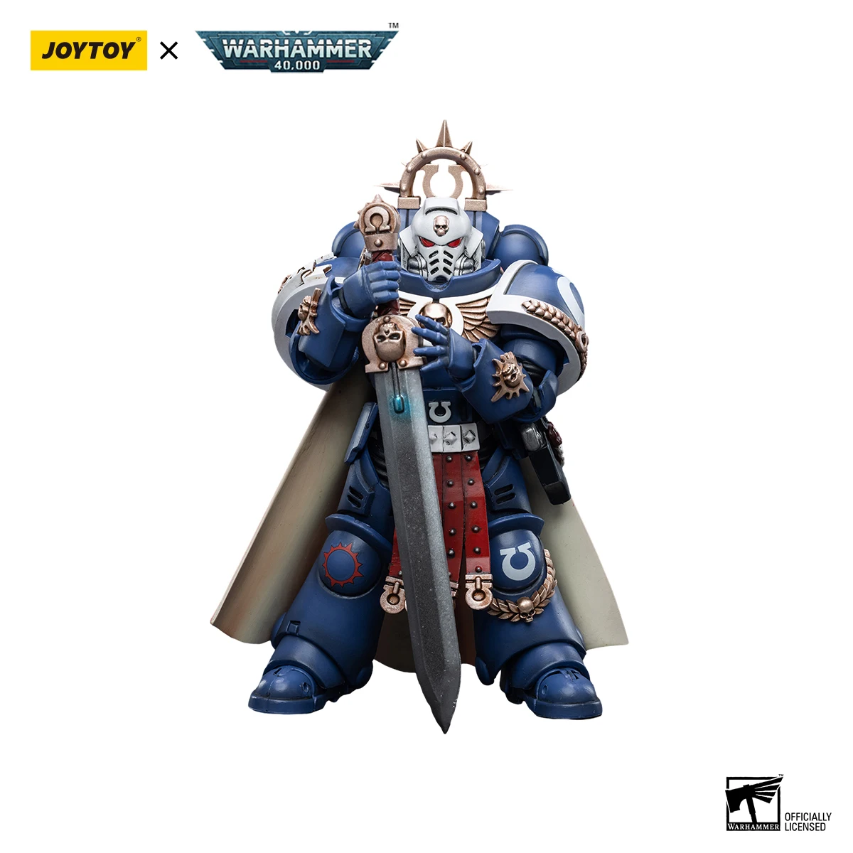 [Disponibile] Joytoy 1/18 Warhammer 40K Action Figure Ultramarines Primaris Captain White Helmet Model Toy Gift Spedizione Gratuita