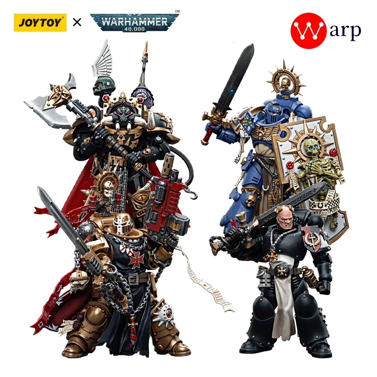 [Disponibile] Joytoy Warhammer 40K Action Figure Ultramarines Primaris Captain Black Templars Champion High Marshal Modello Anime