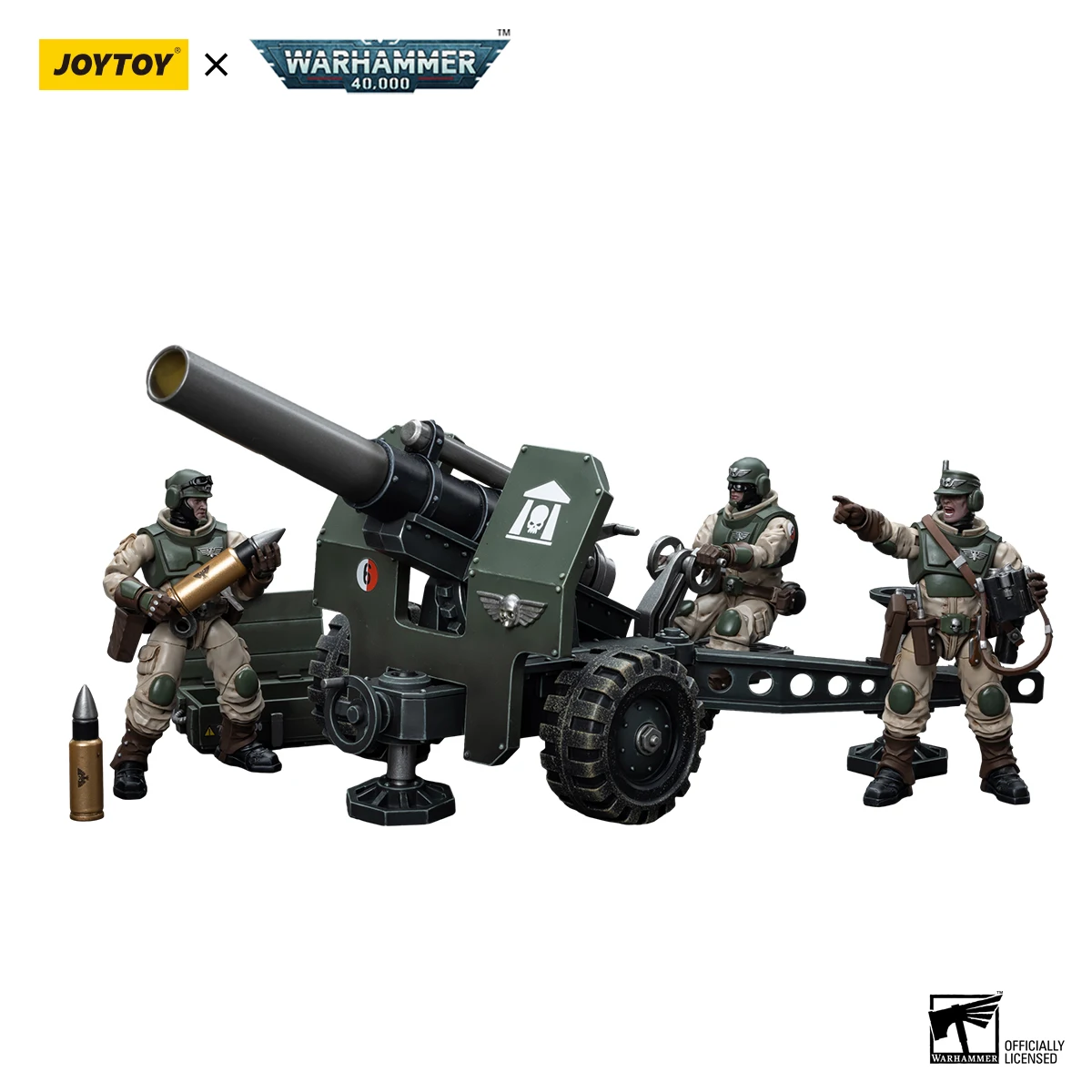 Joytoy Warhammer 40K 1/18 Action Figures Anime Astra Militarum Ordnance Team Con Bombelast Field Gun Mobile Soldier Model Toys