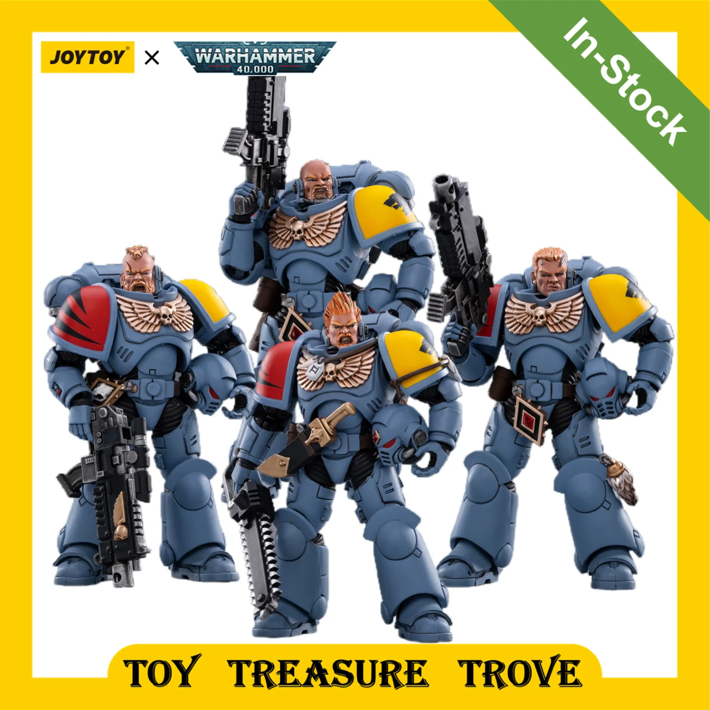 Joytoy Warhammer 40K 1/18 Action Figures Space Wolves Battle Pack Hunter Pack Erik Anime Modello Militare Giocattolo Gift House Decor