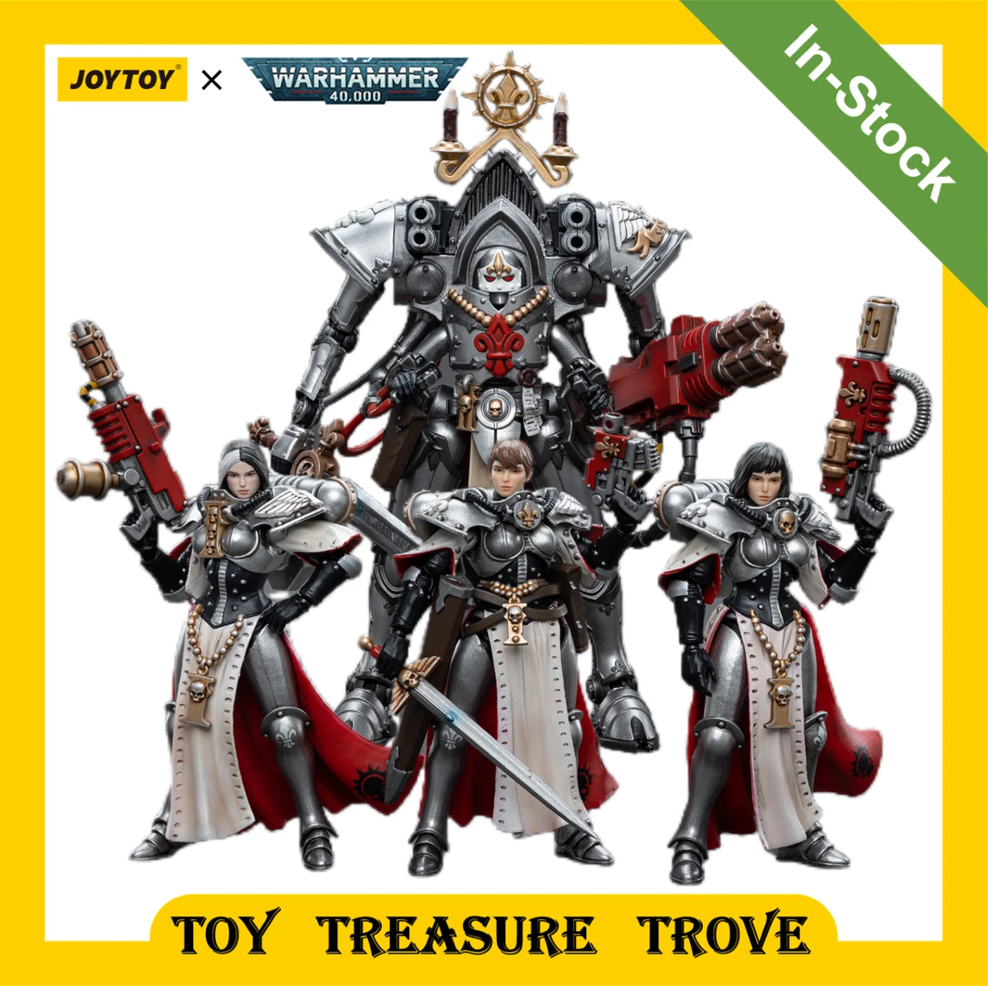 Joytoy Warhammer 40K Action Figures Adepta Sororitas Battle Sisters Order Of The Argent Sudend Anime Modello Militare Gift Decor