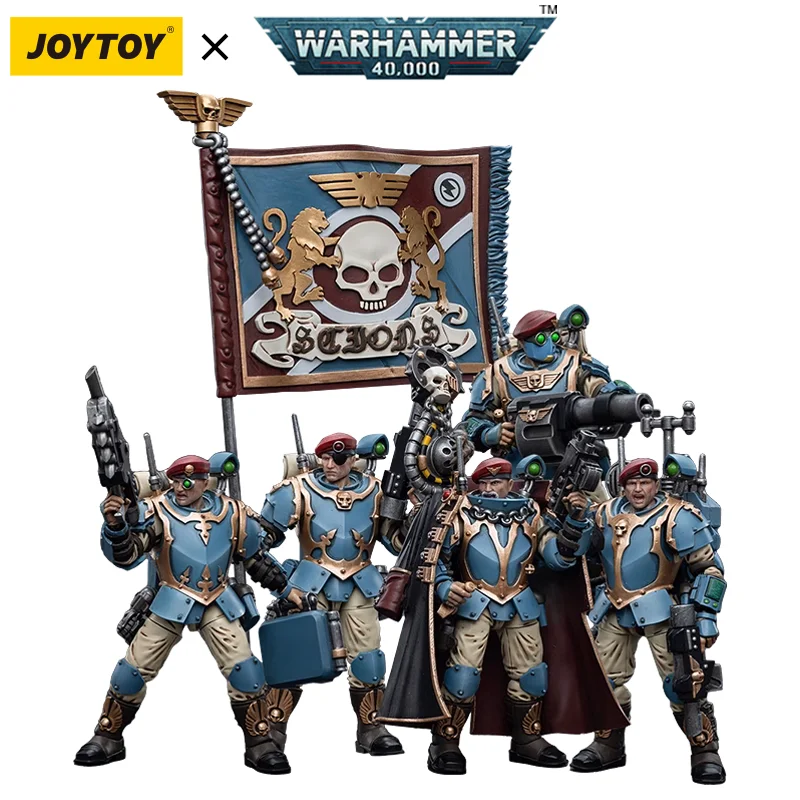 Joytoy Warhammer 40K 1/18 Action Figures Anime 10.7Cm Astra Militarum Tempestus Scions Command Squad Collection Model Toys