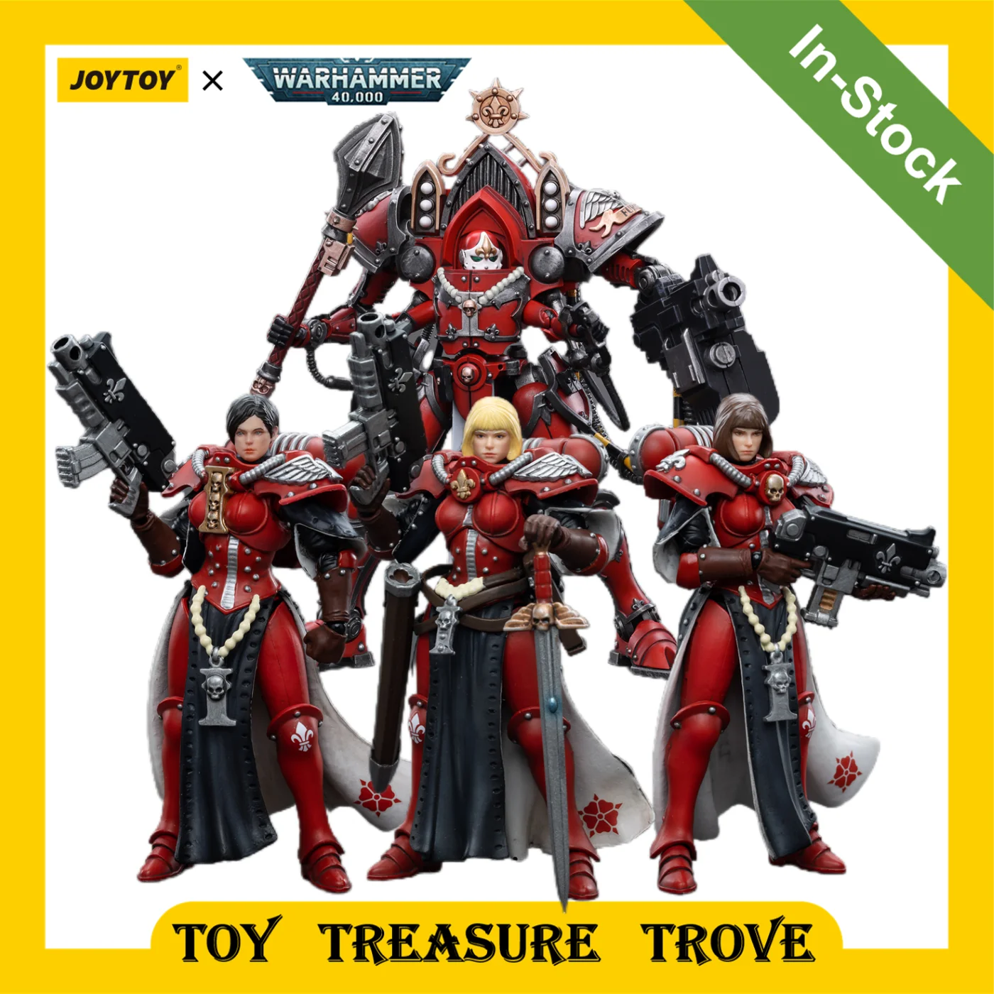 Joytoy Warhammer 40K Action Figures Adepta Sororitas Battle Sisters Order Of The Bloody Rose Anime Modello Militare Gift Decor