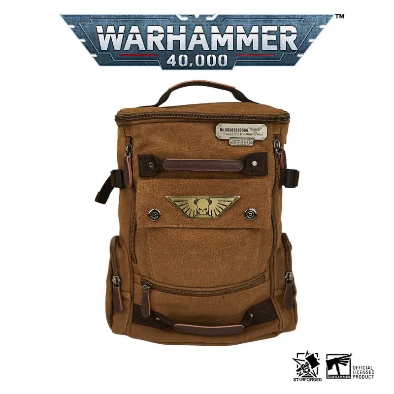 Starforged Astra Militarum Death Korps Of Krieg Siege Regiment Mochila Warhammer 40K Bolsa Para Computadora, Marron, M, Classic