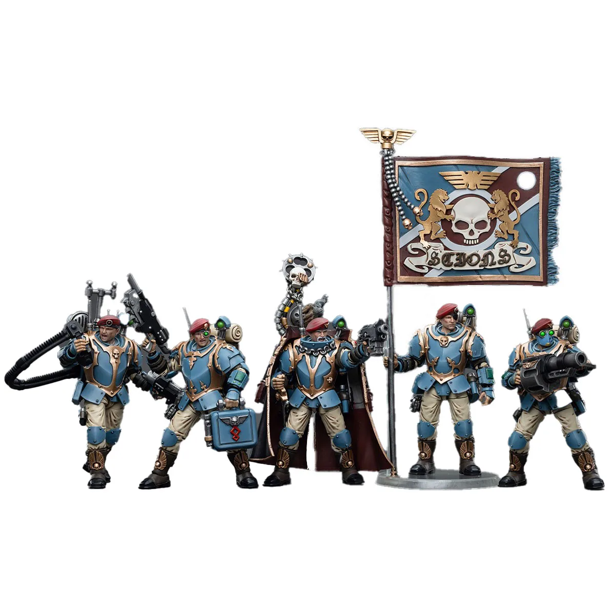 In Magazzino Joytoy Prime Banner Bearer Vox Operator Medic Grenadier Astra Militarum Tempestus Scions Command Muslimeagles