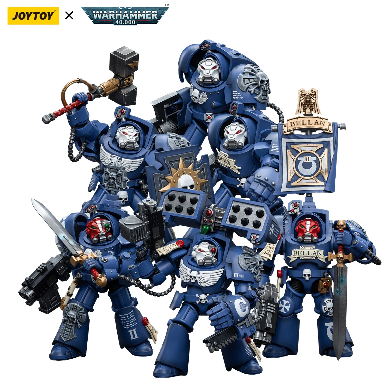 Joytoy Warhammer 40K 1/18 Action Figures Terminatori Ultramarini Brighter Bellan Andrus Acastian Caesaran Brighter Terconon